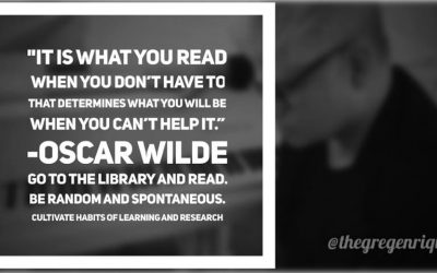 It is what you read when you don’t have to that determines what you will be when you can’t help it.